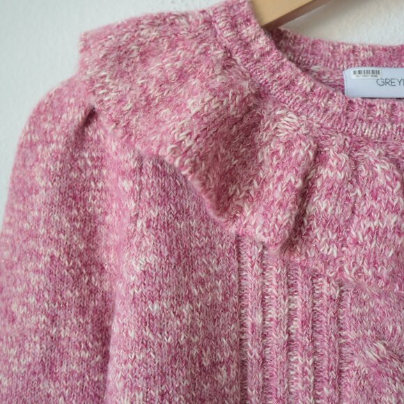 Greylin Ruffle Collar Sparkle Sweater | S - Picture 5 of 6